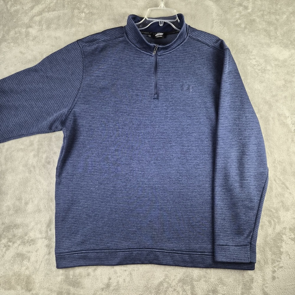 Under Armour Golf Storm Pullover Mens 3XLT Blue 1/4 Zip Performance Sweater